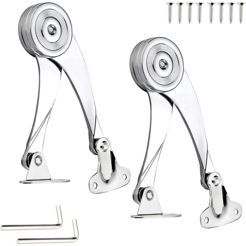 Charnière Porte Placard, Support Charnière Acier Inoxydable Charniere Meuble Réglable Angle D'Ouverture 75 ° / 90 ° / 110 °avec Clé Hexagonale Pour Les Armoires Et Penderies Domestiques