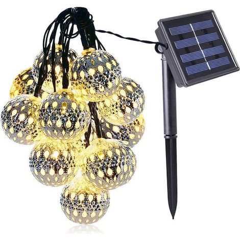 Marokkanische Solar-lichterkette, Für Den Außenbereich, 5 M, 20 Leds, 8 Modi, Wasserdicht, Ideal Für Garten, Terrasse, Hof, Zuhause, Weihnachten, Partys –