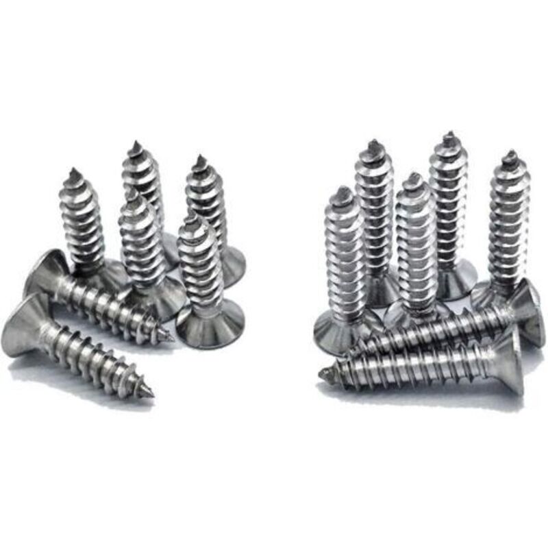 250 Stück M4 Edelstahl-blechschrauben, Kreuzschlitz-flachkopfschrauben, Diy-holzschrauben (100 Stück M4 X 16 Mm, 100 Stück M4 X 20 Mm)