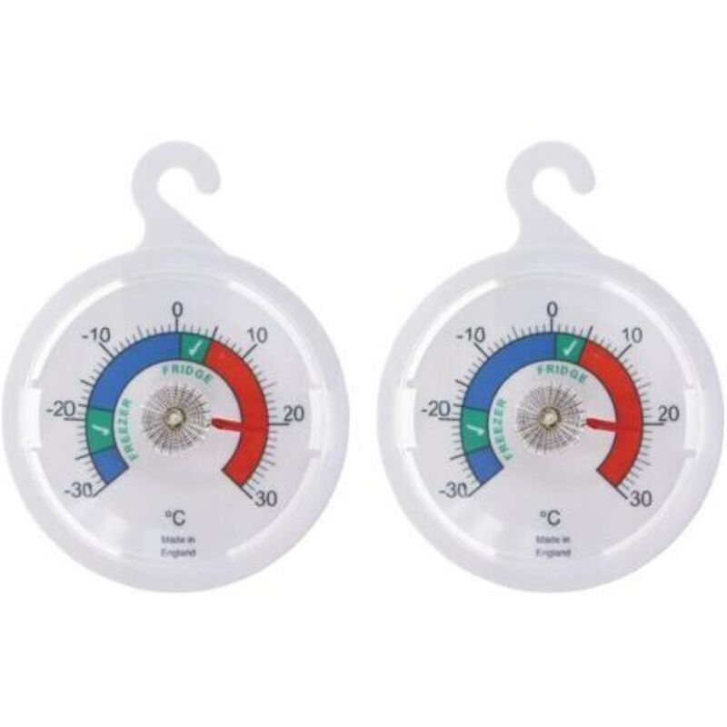Set Aus Zwei Nadel-kühlschrankthermometern – 65 Mm – Mit Farbcodierten Zonen