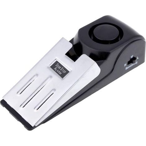 Mini-wireless-vibrator-trigger-keil-türstoppalarm Schwarz (1 Packung) Ms-m68