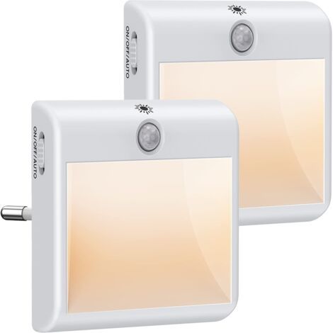 Veilleuse Enfant Led, Veilleuse Prize Electrique Dimmbar Plug & Play Mit Bewegungsmelder Und Leuchtmittel, Lampe Nuit Blanc Chaud Pour Chambre[lot De 2]