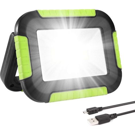 Tragbarer Und Wiederaufladbarer Led-strahler Mit 3 Helligkeitsmodi, Lange Lebensdauer, Ideal Für Camping Etc., Kaltweißes Licht, Batterien Im Lieferumfang Enthalten