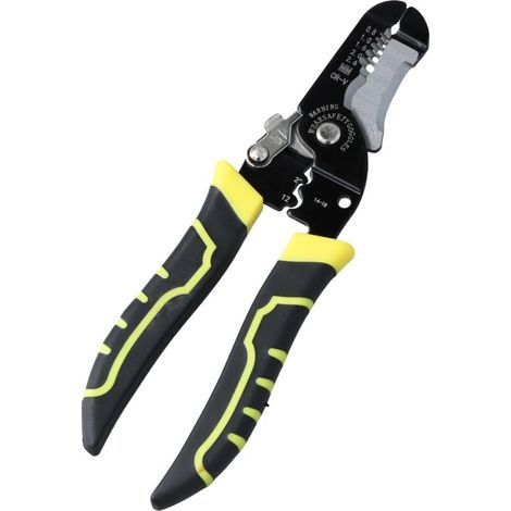 3-in-1-abisolierzange, Professionelle Abisolierzange Mit Versteckter Feder, Rutschfestem Griff, Kabelschneider Für 20–10 Awg-kabel Für Elektriker, Heimwerker Und Profis