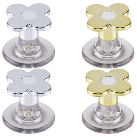 Oder Etargent,4 Bouton Poussoir De Toilette En Forme De Fleur En Plastique Pour Réservoir D'Eau De Toilette Bouton De Chasse D'Eau Outil De Levage De Couvercle De Siège De Toilette Aide