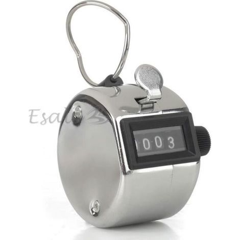Mechanischer Zähler – Zähler – 4 Ziffern – 0–9999 – Multisport – Grau
