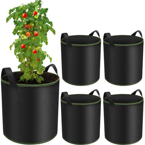 Kulturbeutel Aus Nicht-tissue-gewebe, 40 L – 5 Stück Mit Poignées – Zum Einfüllen Von Tomaten, Pommes Frites Und Fraises – Optimale Entwässerung