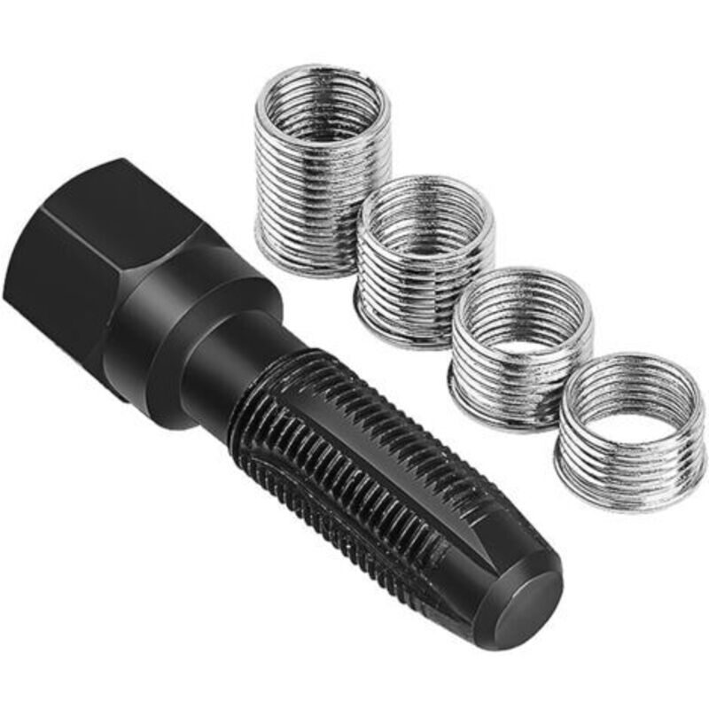 5-teiliger Zündkerzengewinde-reparatur-werkzeugsatz M14 X 1,25, Zündkerzen-nachgewinde, Zylinderkopf-nachgewinde-set Mit 4 Einsätzen