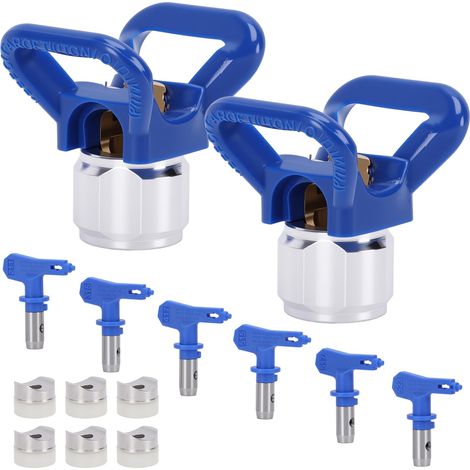 Set Mit 6 Reversiblen Pulverisierungsstiften Mit 2 Halterungen Für Airless-malereipistolen 211, 315, 417, 515, 517, 523