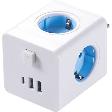 2 Stück 6-in-1 Mehrfach-usb-steckdosenleiste Mit 3 Mehrfachsteckdosen Mit 1 Typ C Und 2 Usb-anschlüssen Für Zuhause, Büro (weiß)