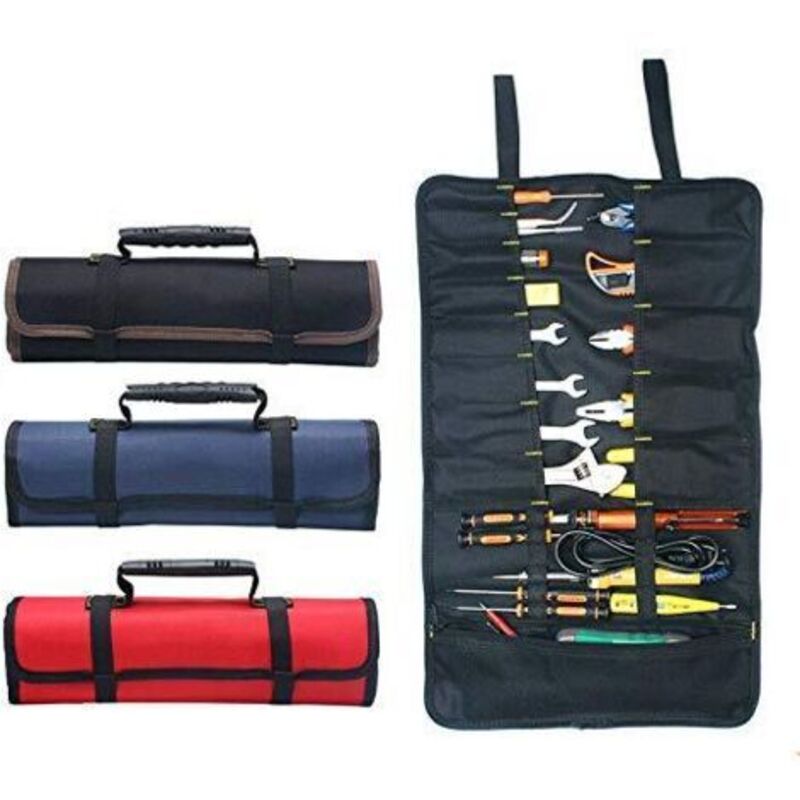 Tragbare Leere Werkzeugtasche Mit 22 Taschen, Werkzeugtaschen, Werkzeug-organizer, Aufrollbare Werkzeugtasche/tasche/tasche Aus 600d-stoff (ohne Werkzeug)