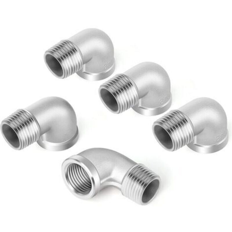 5 Stück Bei 90 Grad Aus Rostfreiem 304-edelstahl, Bsp-bsp-filzband Für Damen Und Herren, 3/8 Zoll Dickes Raccord Für Industrie- Und Gartenarbeiten