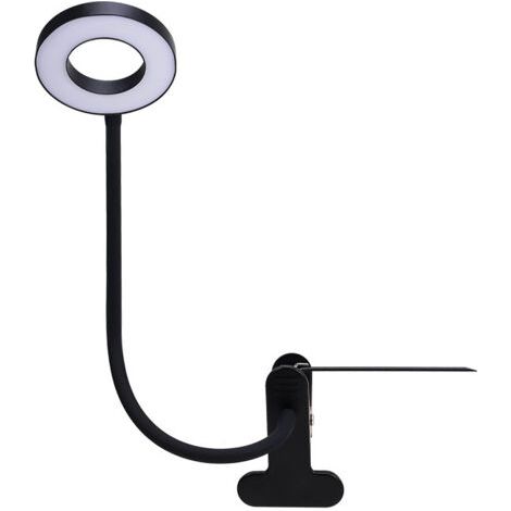 Led-klemm-schreibtischlampe, 360° Flexible Klemm-leselampe, Usb-led-schreibtischlampe Zum Lernen Und Arbeiten, Schwarz