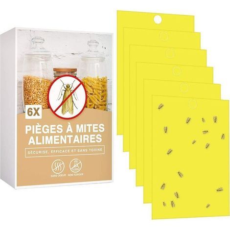 Lebensmittelmottenfallen, 6er-set, Anti-lebensmittelmotten, Leistungsstarkes Produkt, Klebrige Falle Für Küche Und Schrank, Wirksame, Ungiftige Pheromonfalle