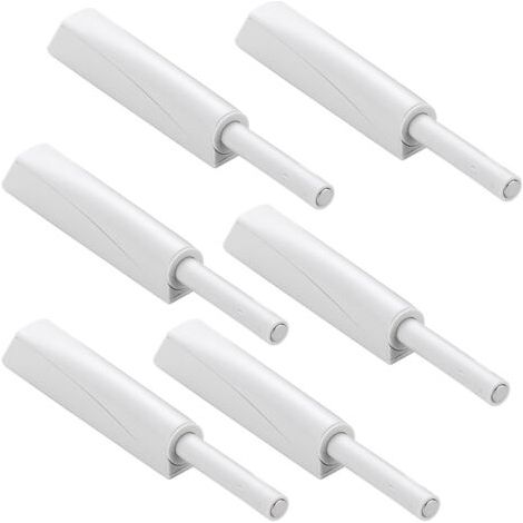 6er-pack Weiße Push-to-open-türschließer – Soft-close-türdämpfer – Für Schranktüren, Schubladen, Drucköffner – Magnetische Schnappverschlüsse