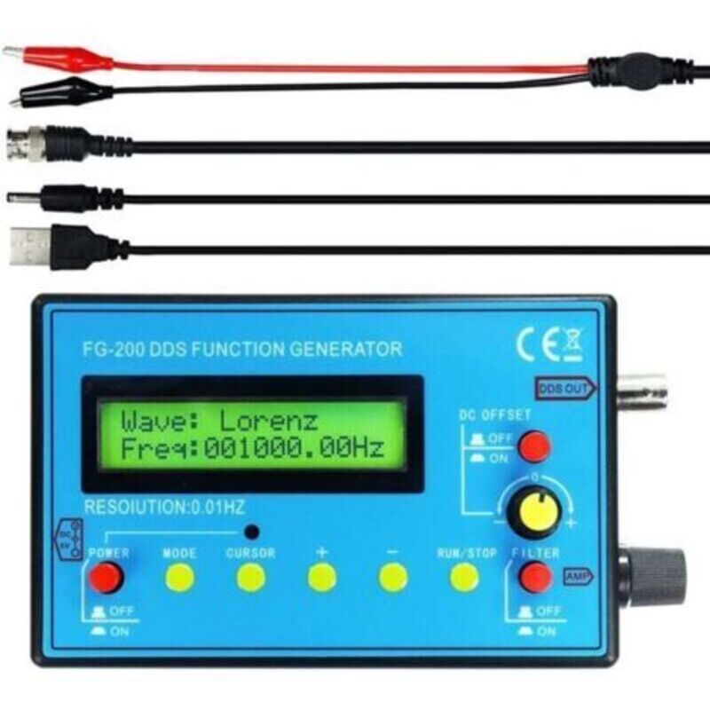 Dds Fg-200 Signalgenerator, Frequenzrechner 0,01 Hz - 500 Khz. Signalquellenmodul Sinus + Carré + Onde-form Und Wissenschaft