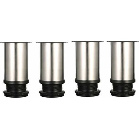 Ulisem – Verstellbare Füße Aus Edelstahl 304 – Höhenverstellbar Von 80–95 Mm – Set Mit 4 Füßen Für Schränke Und Tische – Schrauben Im Lieferumfang Enthalten