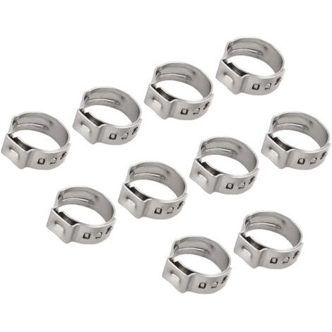 Einohr-schlauchklemmen (12,8 Mm – 15,3 Mm/0,5 Zoll – 0,6 Zoll), 50 Stück, Rohrschellen Aus Edelstahl 304 – Für Die Rohrbefestigung Im Hausgarten