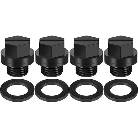 4er-pack Ablassstopfen Mit Dichtungen Für Hayward Spx1700fg Schwimmbadpumpe, Schwarz