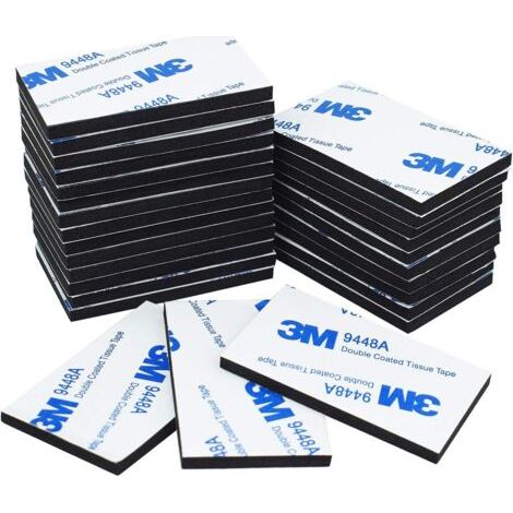 Doppelseitig Klebende Schaumstoff-montagepads, 40 Stück. Robuste Selbstklebende Montagepads Aus Schwarzem Schaumstoff, 50 X 30 Mm.