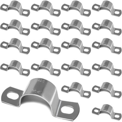 20 Stück, Fixation Grillage Rigide Sur Mur, Collier De Serrage Inox, U-collier De Serrage Tuyau Robustes Ø25 Mm, Collier De Fixation Inox – Tuyau Pour Fixation/attach Tube