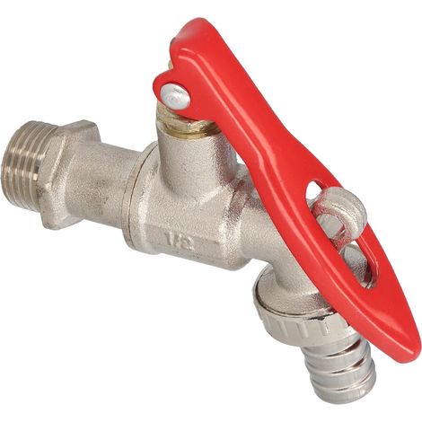 Robinet À Boisseau Sphérique 1/2 Pouce Avec Système De Verrouillage Par Cadenas - Robinet De Jardin Extérieur Avec Raccord Pour Tuyau (robinet De Jardin Extérieur Avec Raccord Pour Tuyau)
