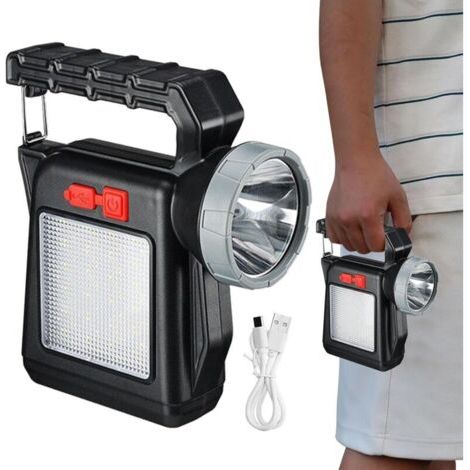 Solar-taschenlampe, Outdoor-angellichter, Wiederaufladbare Manuelle Taschenlampe Zum Wandern, Angelzelt