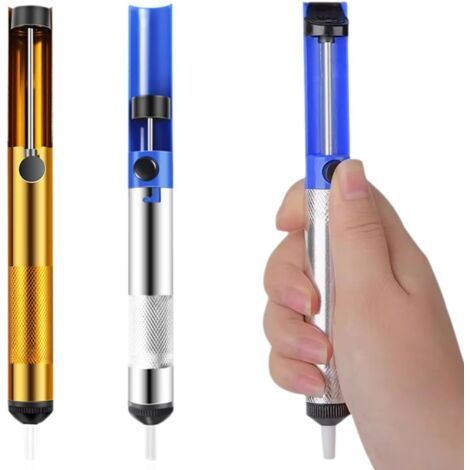 2 Stück Entlötpumpe – Entlötpumpe – Hochtemperaturbeständige Silikondüse – Unverzichtbares Zubehör Für Professionelle Schweißer – Entlötpumpe (gelb,