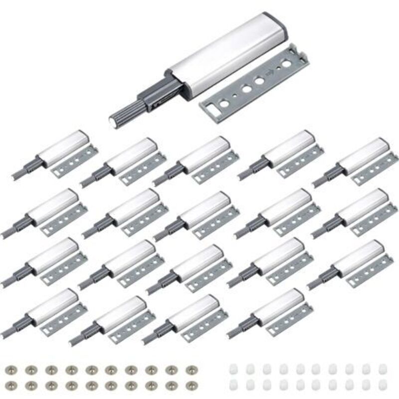 Pro 20 Stück Push To Open Aimant Poussoir Porte Placard Loquet Magnetique, Tampon Amortisseur Für Schranktür, Ouvre Et Ferme La Porte Mit Pression Für La Porte De L'Armoire, Tiroir, Meuble Et Placard