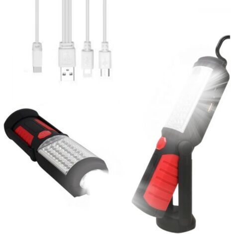 Aufladbare Led-taschenlampe, Leistungsstarke Magnetische Basis, Ideal Für Auto, Atelier, Camping, Dringlichkeit