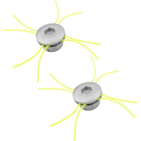 Set Mit 2 Freischneiderköpfen Mit Aluminiumdraht, 8-draht-kopf, Universalkopf Für Rasenmäher.