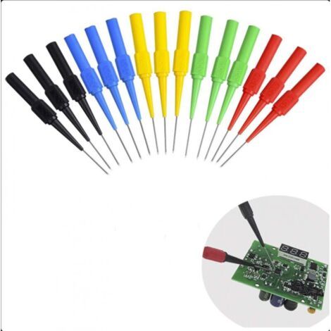 Packung Mit 15 Stück 4 Mm Piercing-testklemmen, Sonden, Multimeter-testsonden, Testclip-sonde Mit Bananenstecker, Isolierung, Multimeter-testsonde, Automotive-testsonde