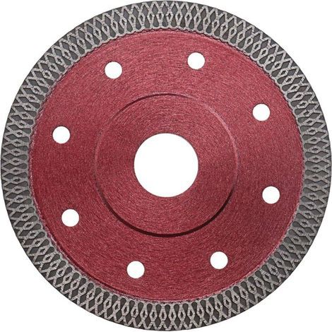 Feine Diamant-trennscheibe 115 Mm Rot Für Winkelschleifer Schneidet Porzellan, Fliesen, Granit, Marmor, Keramik, Stein, Ziegel