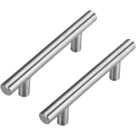 2er-pack Türgriffe Aus Edelstahl (100 X 10 X 32 Mm), Schubladengriffe Für Küchenmöbel, Mittenabstand 64 Mm