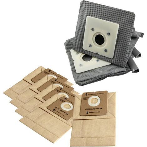 Lot Von 7 Papier- Und Nicht-tissé-beuteln Für Absauger, Waschbare Tasche, Chiffon-ersatzbeutel Für Rowenta Zr0007 0049 Ro1131 1121