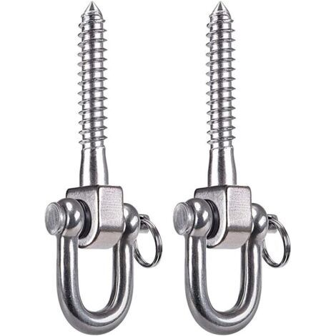 2er-pack Um 180° Drehbare Haken, Edelstahl Sus304, 800 Kg Tragkraft, Für Spielplatz, Yoga, Hängematte, Seil, Sandsack, Boxsack, Veranda.