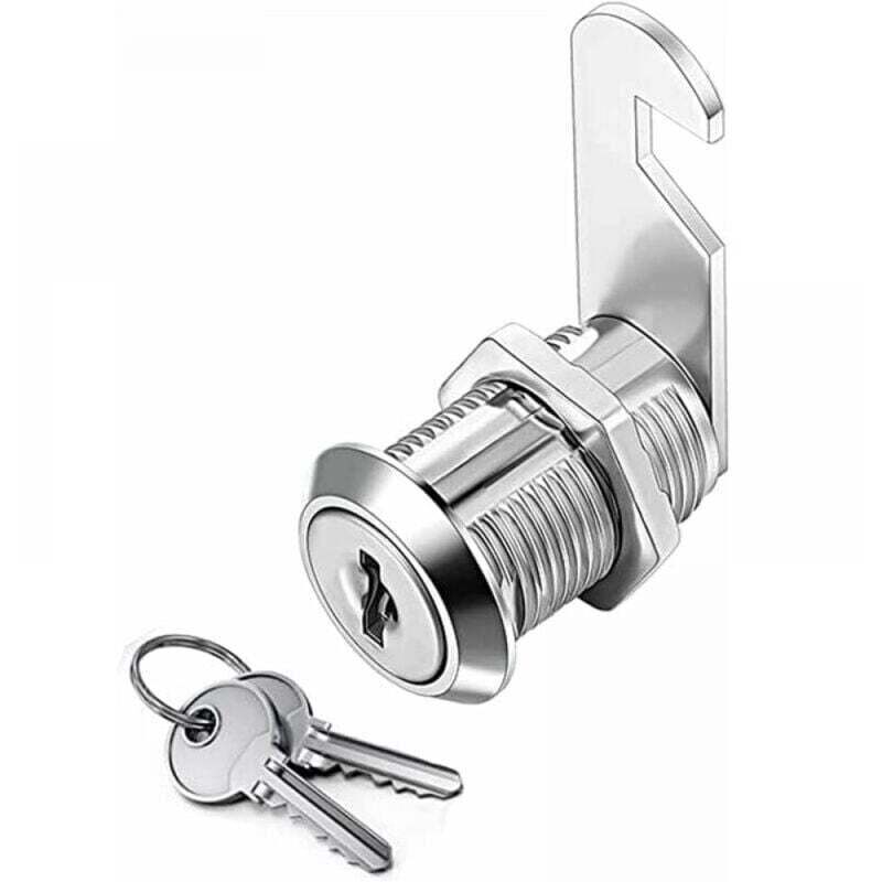 Errure Batteuse Cylindre, Verrou De Porte Pour Armoire, Serrure Batteuse A Came Barillet Pour Boite Aux Lettres Tiroir, 30 Mm