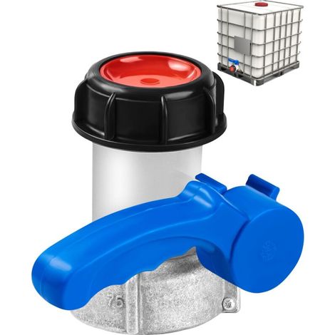 Adapter Ibc Universel 75mm Vanne Cuve Plastique 1000l Vanne Papillon Adapter Für Robinet Ibc Raccord Cuve 1000l Für Réservoir Eau De Pluie - 75mm