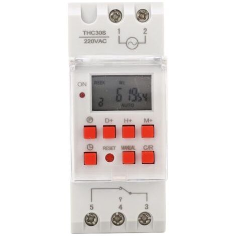– Digitaler Programmierer Für 30-a-elektro-warmwasserbereiter – Spannung 220 V – 1-sekunden-timer – Lcd-bildschirm – 35-mm-schienenmontage