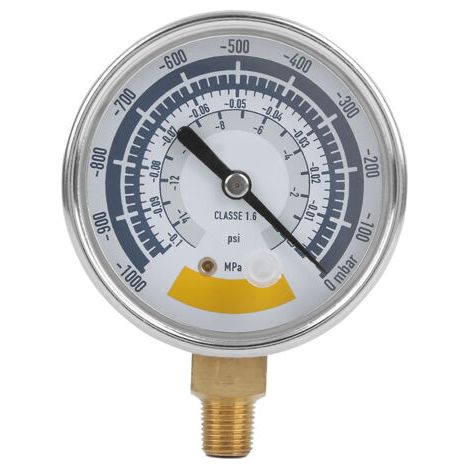Zentralheizungs-manometer 0–14 Psi – Edelstahl 304 – 1/8 Zoll Npt-anschluss – Einfaches Ablesen Der Druckwerte – 0–14 Psi