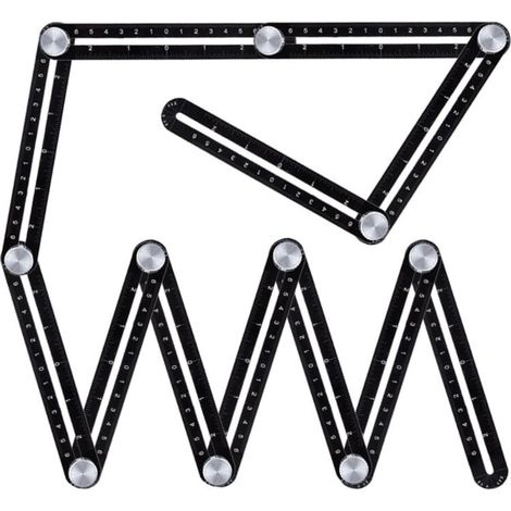 Multi-winkel-messlineal, 12 Seiten, Winkelmesser, Verbessert Die Universelle Öffnungspositionierung Aus Aluminiumlegierung