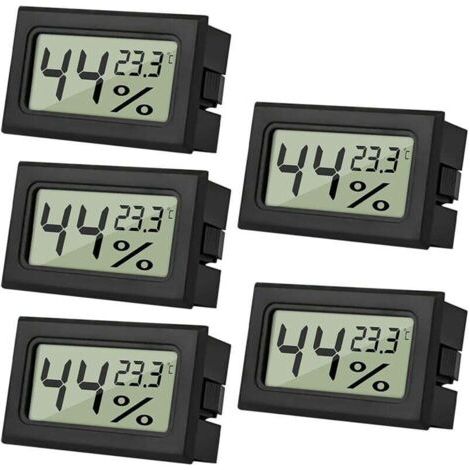 5 Stück Mini-lcd-digital-innen-reptilien-thermometer-hygrometer Für Büro, Küche, Inkubator, Gewächshaus Xxw