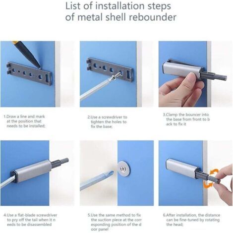 10 Stück Push-to-open-magnet, Push-to-open-magnetverschluss Für Schranktüren, Stoßdämpferpuffer Für Schrankschubladen, Öffnet Und Schließt Die Tür Mit Druck Für Schranktüren, Schubladen, Möbel Und Pla