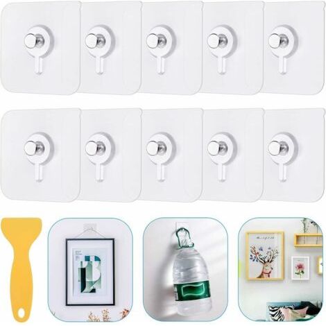Set Mit 25 Selbstklebenden Bilderaufhängern Ohne Bohren, Transparente Selbstklebende Rahmenbefestigung Zum Aufhängen Von Fotorahmen, Spiegeln, Wandkunst, Dekorativen Lichtern, Ohne Loch