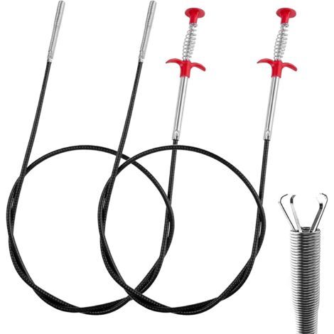 2 Stück Flexibler Klauengreifer 160 Cm, Flexibles Klauen-aufnahmewerkzeug Aus Edelstahl, Zum Greifen Von Haaren, Abfällen Und Sogar Wichtigen Dingen Aus Abwasserkanälen Und Toiletten