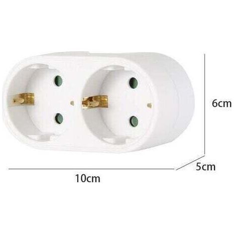 Elektrisches Verlängerungskabel - Elektrisches Verlängerungskabel - Steckdosen-verlängerungskabel - Steckdosen-verlängerungskabel - Elektrisches Doublet - Duplite 2p+e 10/16a Blc Se Bulk 714770 Weiß 2