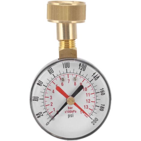 Wasserdruckmessgerät 0 Bis 200 Psi – Messgerät Mit 3/4 Innengewinde – Aluminium Und Eisenlegierung – Einfache Installation Für Wassersysteme