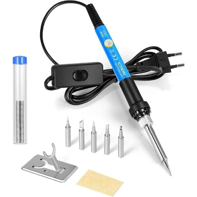 Präzisions-souder-etain Mit Unterstützung Und Unterbrecher Ein/aus, Einstellbare Temperatur 200–450 °c, 9 In 1 Kit, 5 Spitzen, Lüfter
