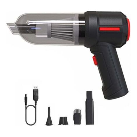 3 In 1 Hand-akku-luftgebläse Air Duster Mini 9000pa Akku-handstaubsauger Für Auto-pc-tastatur Schwarz