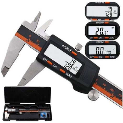 Digitaler Messschieber, 150 Mm, Lcd, Nonius, Stahl, Digital, Elektronisch